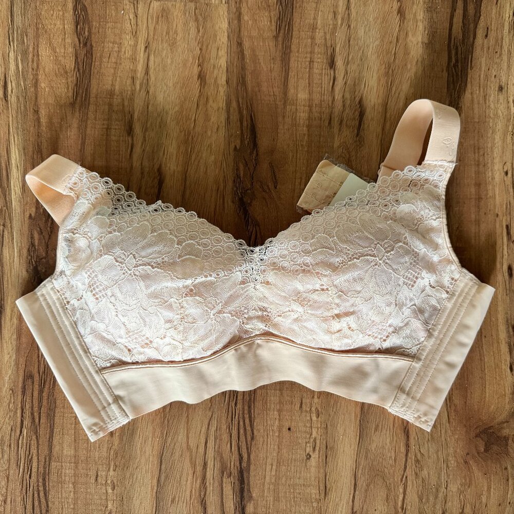 Agnes Orinda Women's No Underwire Full Coverage Comfort Wirefree Lace Bra 38C